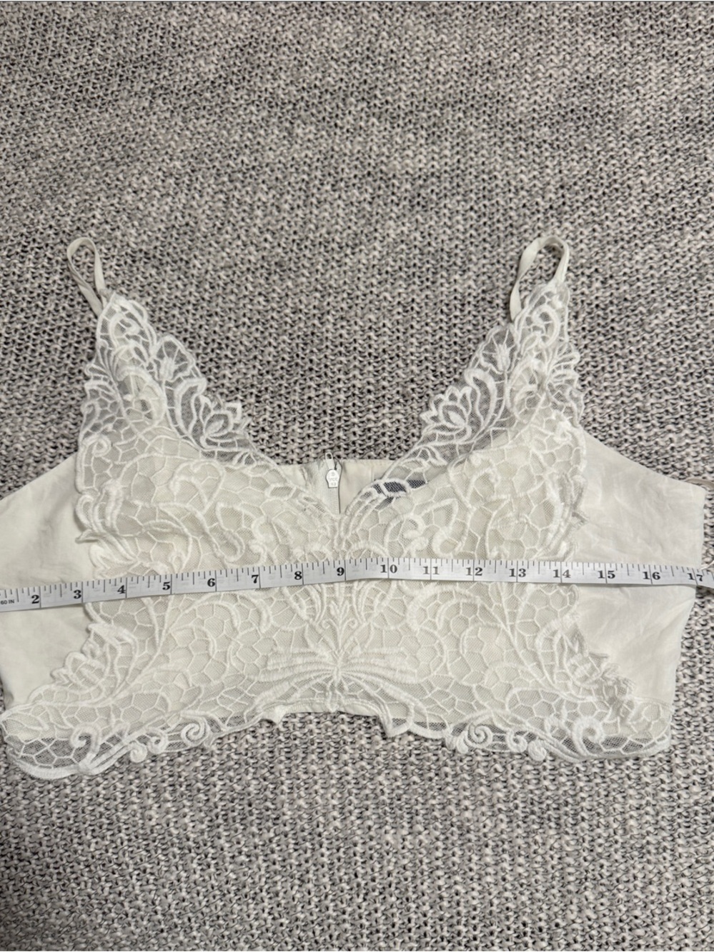 Lace Crop top in cream color.. new never worn , no tags.